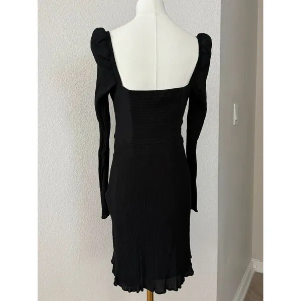 Hill House Felicity black dress sweetheart neck size small - Image 5