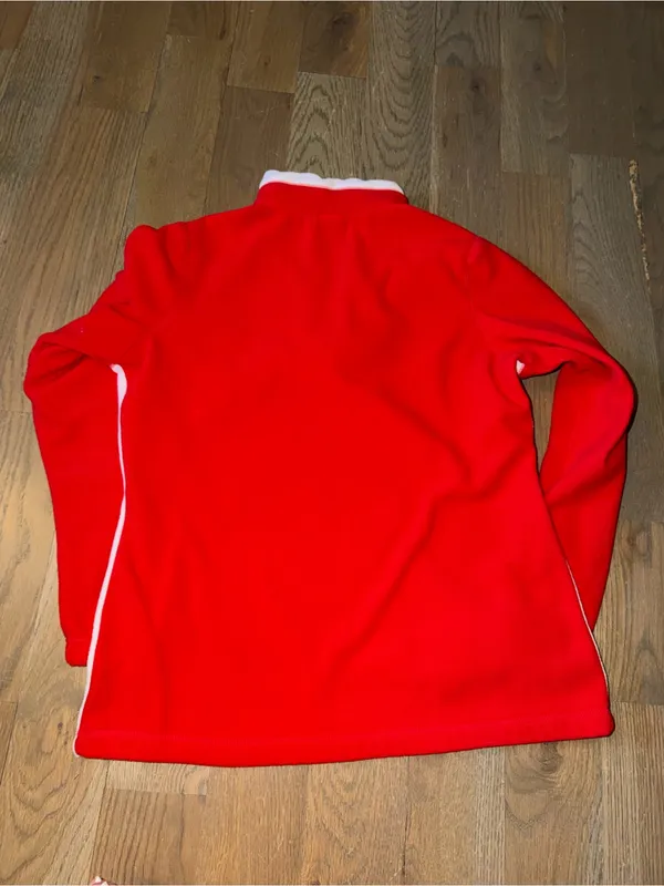 Majestic Vintage women’s Nebraska Huskers fleece pullover quarter zip sweatshirt Large - Image 3