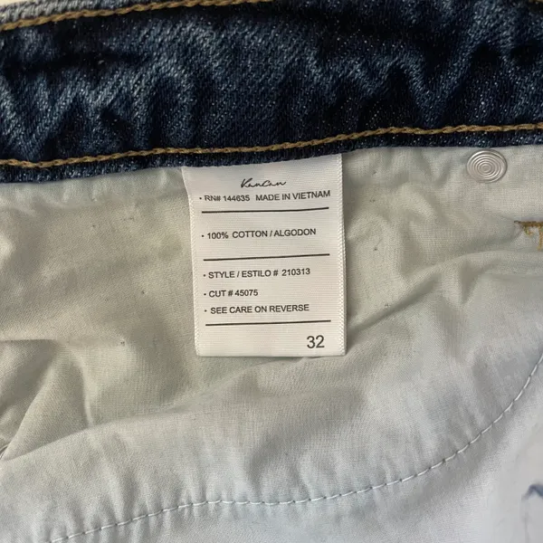 KanCan Nonstretch 100% Cotton Ripped High Rise Dark Wash Mom Jeans - Image 13