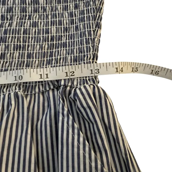 Beau & Ro The Margot Dress Navy White Stripe Small Smocked Nautical Beach‎ Flowy - Image 15