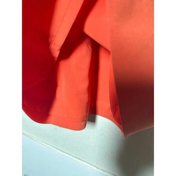 Alice + Olivia Aleah Off Shoulder Dress 6 Tangerine Orange Fitted Sheath - Image 8