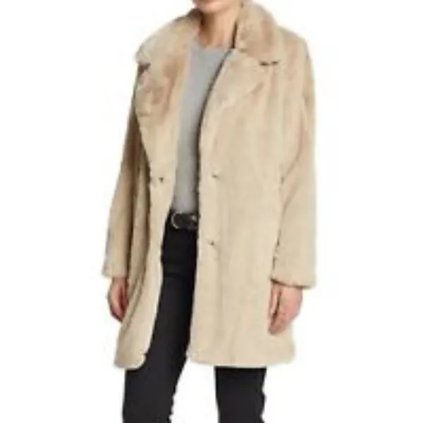HP💝Lucky Brand Women’s Faux Fur Jacket in khaki size medium - Image 3