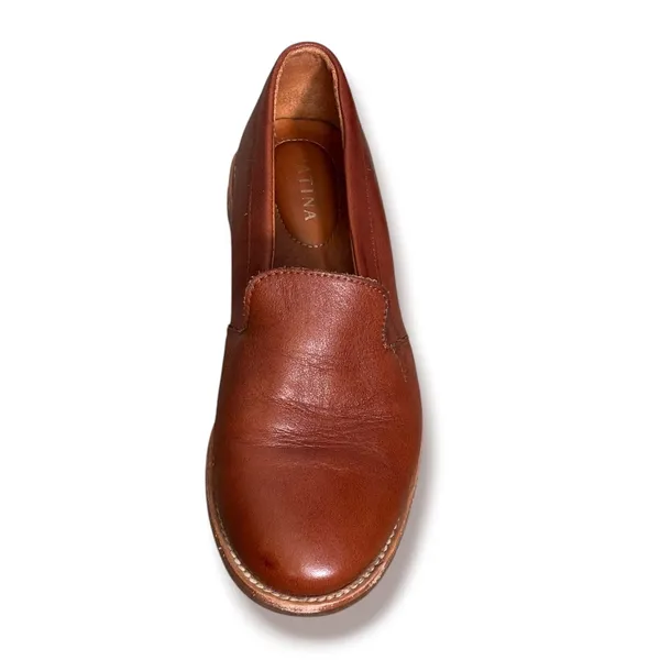 Patina Portland Leather Brown Slip On Loafers Handmade Mexico Womens 9 Classic - Image 9