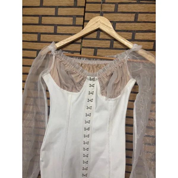 Princess Polly White Corset Style Dress‎ Size 6 - Image 3