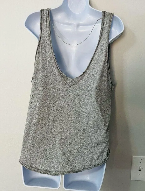 Free People Movement Henry Tank Top Light Grey Size M Lightweight Athleisure - Image 2