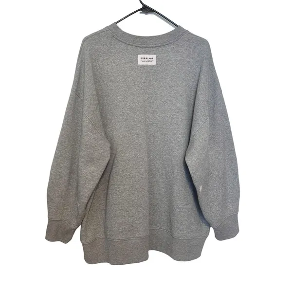 Everlane The ReTrack Oversized Crew Sweatshirt Size L Gray - Image 3
