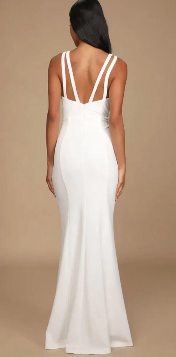 Lulus NWOT Forever Crush White Mermaid Maxi Dress Size XS - Image 2