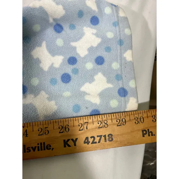 VS‎ Pink K Fleece Scottie Dog Polka Dot PJ Set Women L Blue Long Sleeve Cozy - Image 14