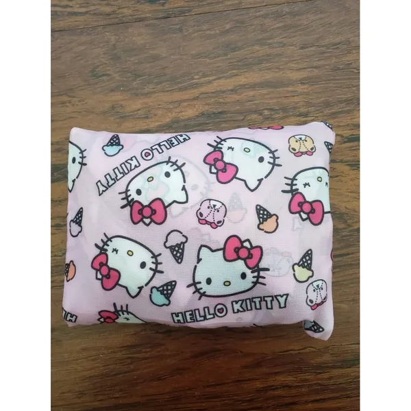 Hello Kitty Chic Kawaii Eco Friendly Trendy Packable Sturdy Reusable Nylon Bag - Image 4