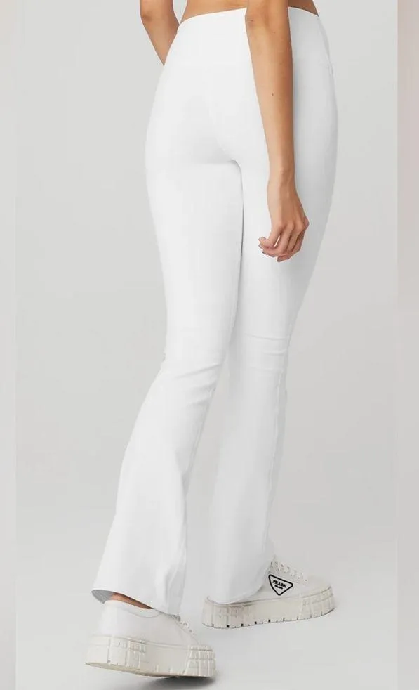 Alo NWOT Airbrush High Waist Bootcut White Legging Size M - Image 5