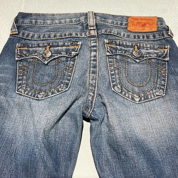 True Religion Boys Jack‎ Distressed Straight Jeans Mid Rise D29 - Image 10