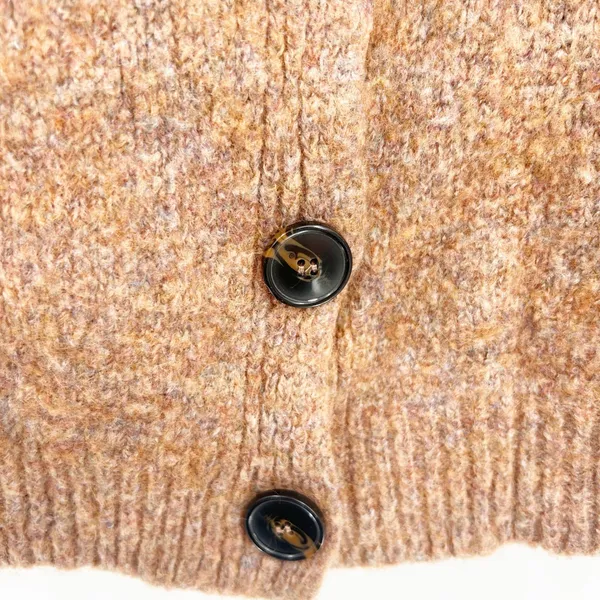 Zara‎ Knit Womens Neutral Wool Mohair Blend Knit Cardigan Sweater Size M Brown - Image 4