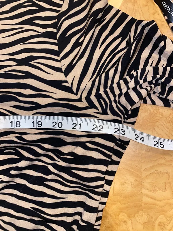 LOFT Animal Print Long Sleeve Maxi Dress Size 14 Stretch Like New - Image 11