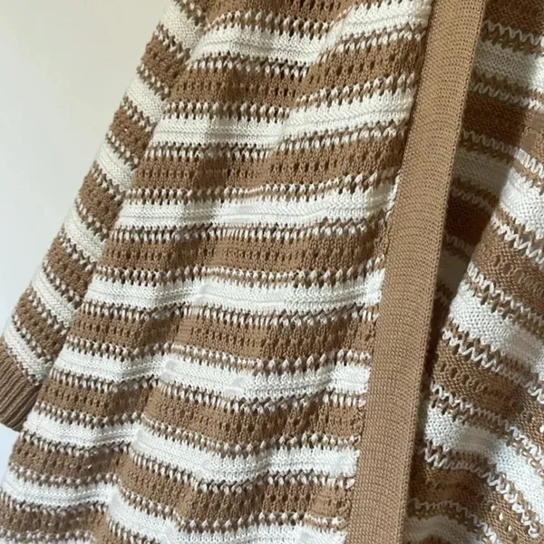 Daily thread cream and beige knitted sweater cardigan NWT - Image 4