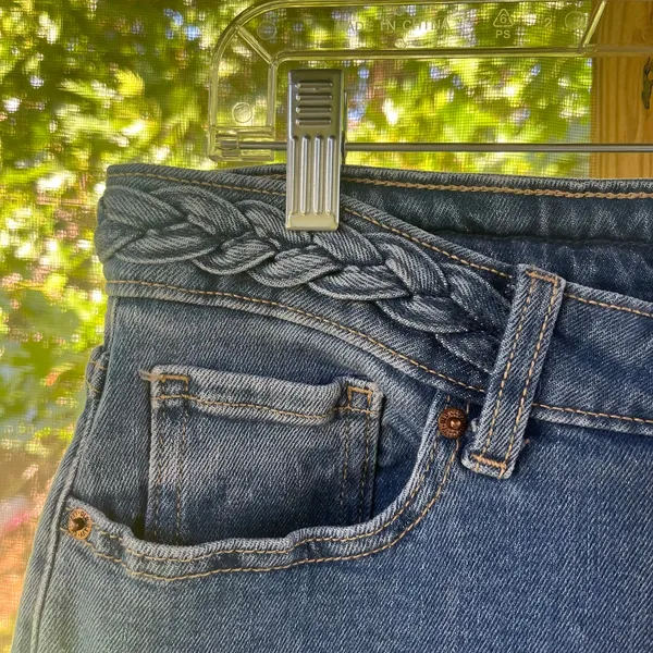 Old Navy Women's O.G. Straight Jeans Braided Waistband Size 10. NEW! - Image 4