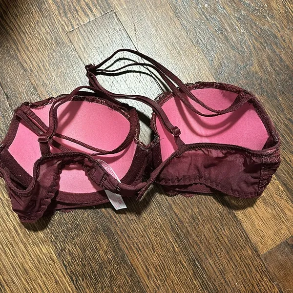 Victoria’s Secret Pink Maroon Lace Bra - Image 2