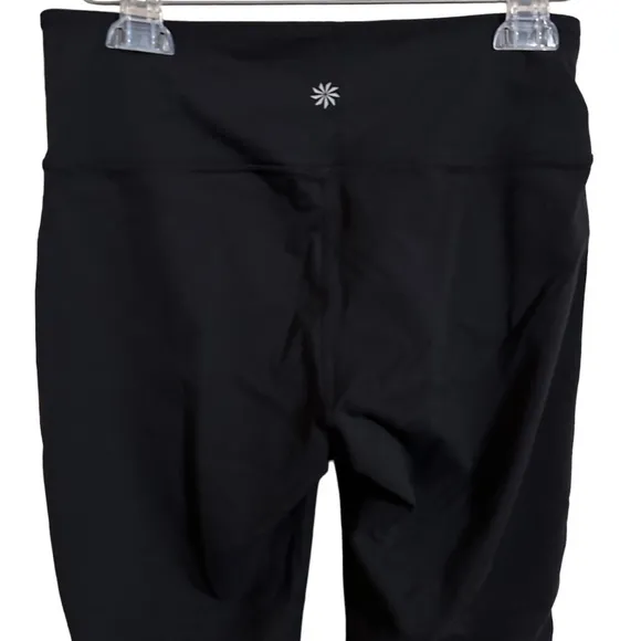 Athleta‎ High Rise Gleam Faux Leather Front Tights Sz S - Image 7