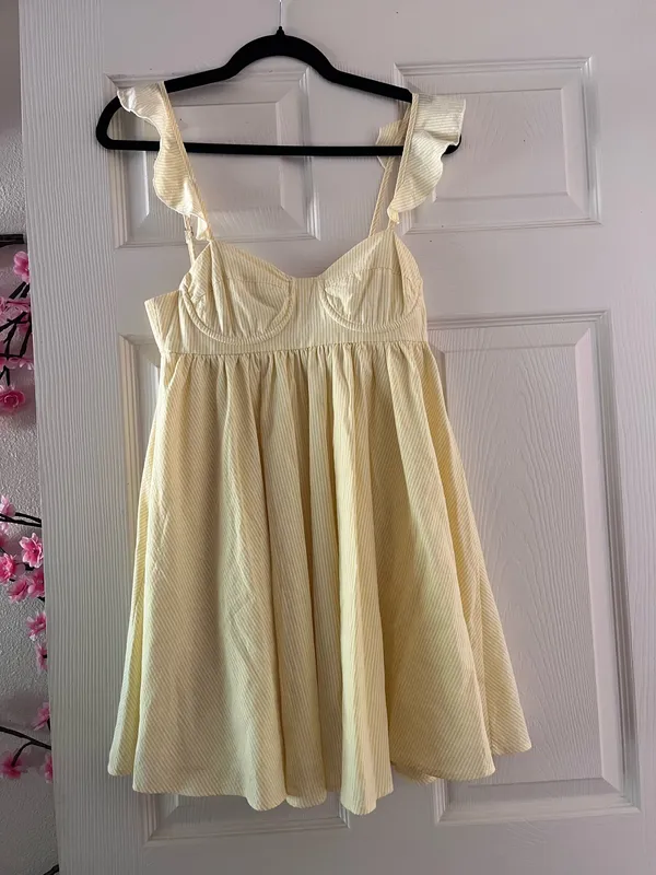 Yellow stripped dress - Image 2