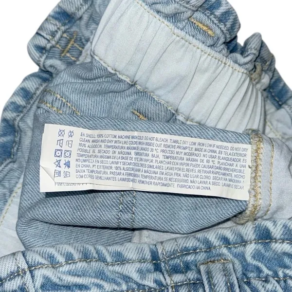 Forever 21 Paperbag Waist Light Wash High Rise Straight Tapered Jeans XS NWT - Image 7
