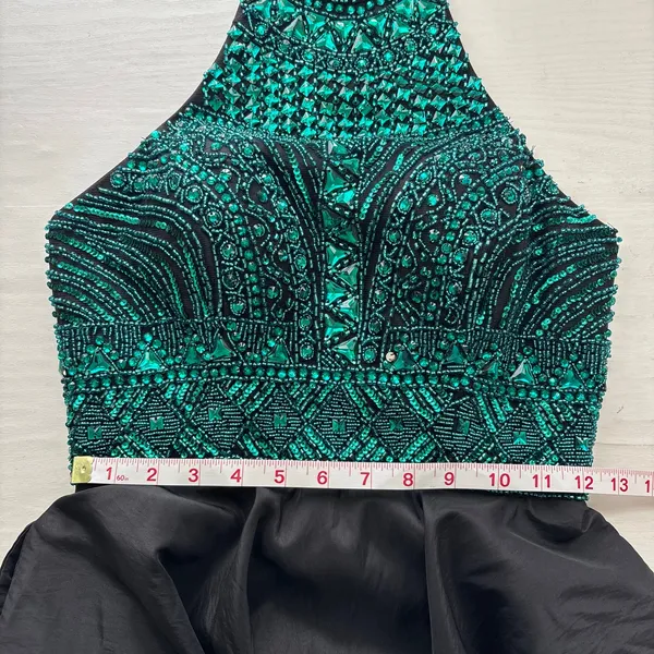 Milano Formals Emerald Sequin Halter Prom Dress 2 - Image 5