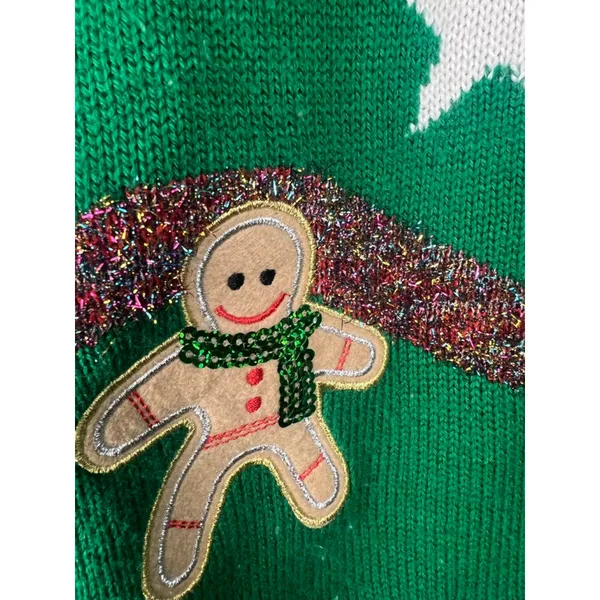 Women's Forever 21 Christmas Sweater Green/Red Size S. Ugly Christmas - Image 7