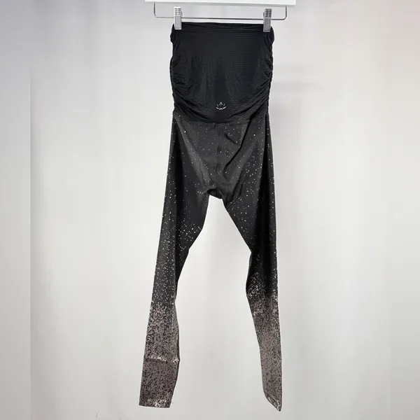 Beyond Yoga Alloy Beyond The Bumpy Maternity Leggings Black‎ Silver XS - Image 3