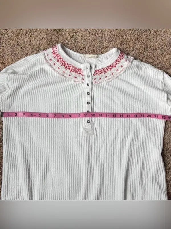 Cotton Free People Henley - Image 5