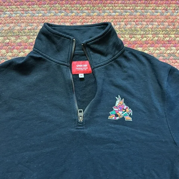 Sportiqe Black Quarter Zip Phx Az Coyotes Pullover Sweater - Image 3
