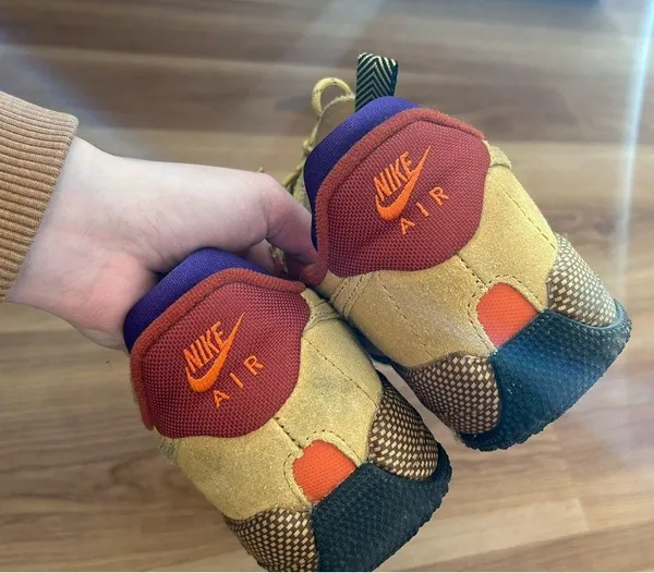 Nike Airforce 1 Wild Sneakers, Wheat gold/Rugged Orange, Women's 7.5 - Image 10
