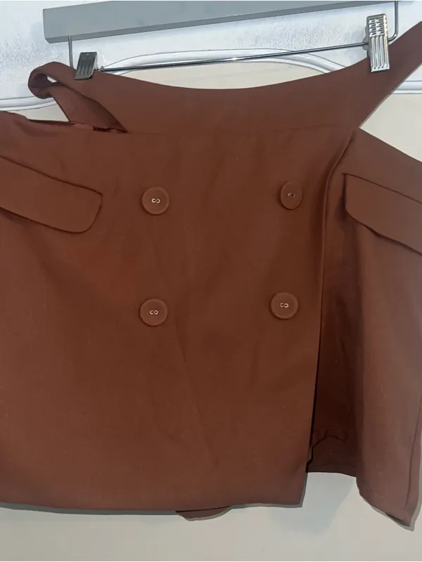 NWT For Love and Lemons Alysa Mini Skirt in Brown - Image 2