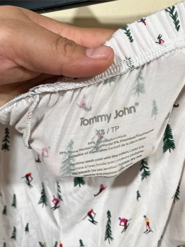 NWT Tommy John Downtime Printed Pajama Set ski mountain size XS - Image 8