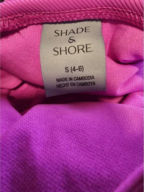 Shade & Shore Women's Pink One Piece Swimsuit Size S (4-6) - Image 6