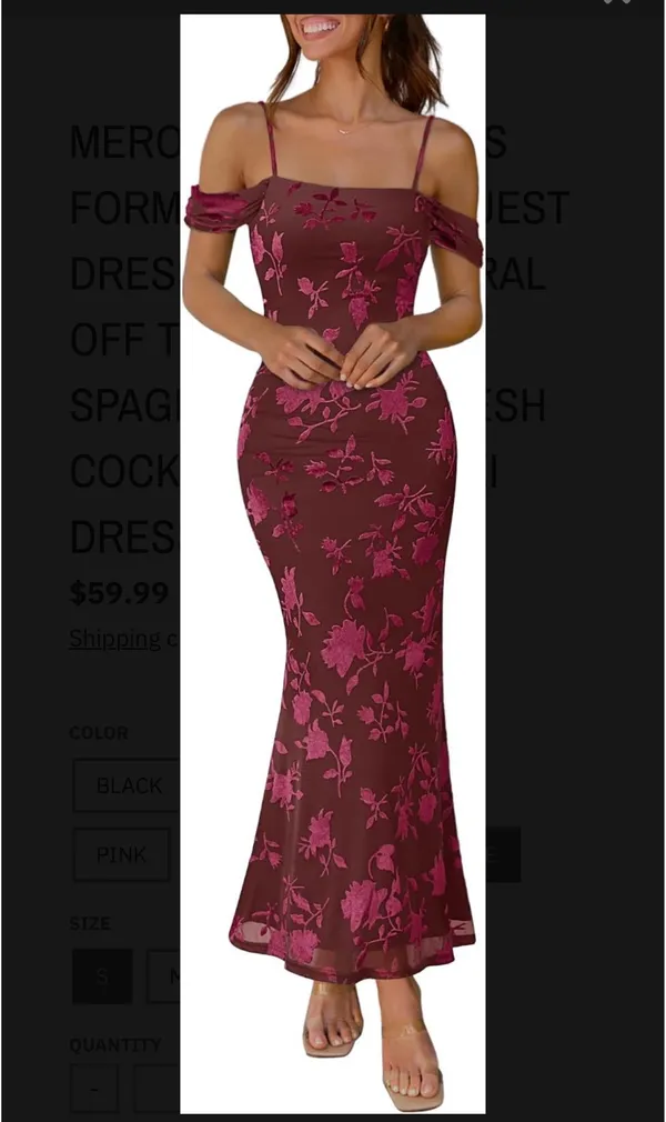 New Merokeety off the shoulder, wedding guest dress size S - Image 2
