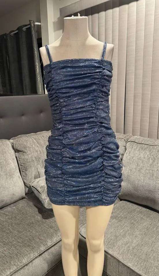 🌸AMTIOUS shiny blue mini dress ✨ - Image 2