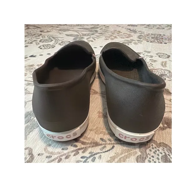 Crocs Crocband Ballet Flats Espresso Brown Pink Women's Size 8 Slip On - Image 4