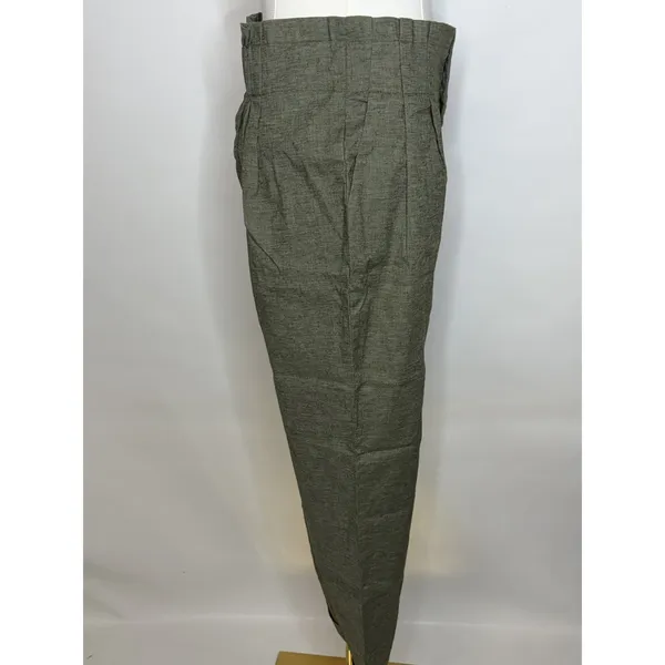 Hemp Momma Luna Pant Olive Green High Waist Pleated Trousers Small 121W5W1072 - Image 6