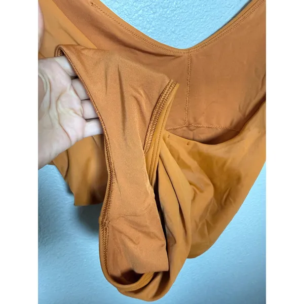 Aerie Women XL Burnt Orange O-Ring Side Cutout V-Neck One‎ Piece Swimsuit - Image 6