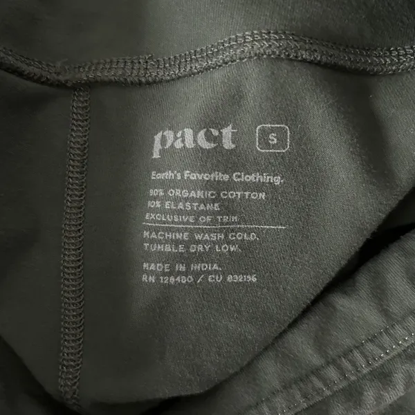 Pact On The Go-To Cropped Legging Organic Cotton Dark Green Size Small - Image 6