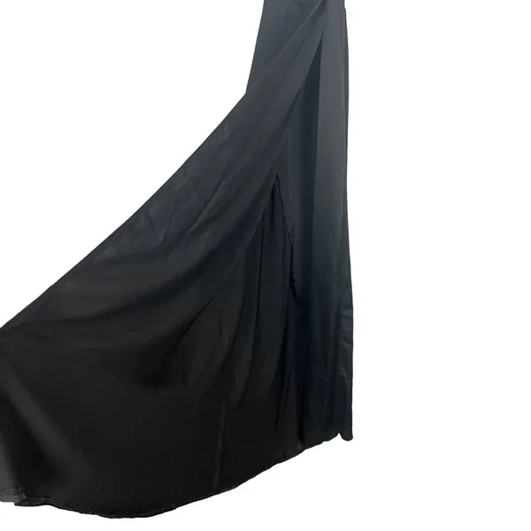 Love Couture Halter Beaded Babydoll Black Maxi Dress Size XS - Image 7
