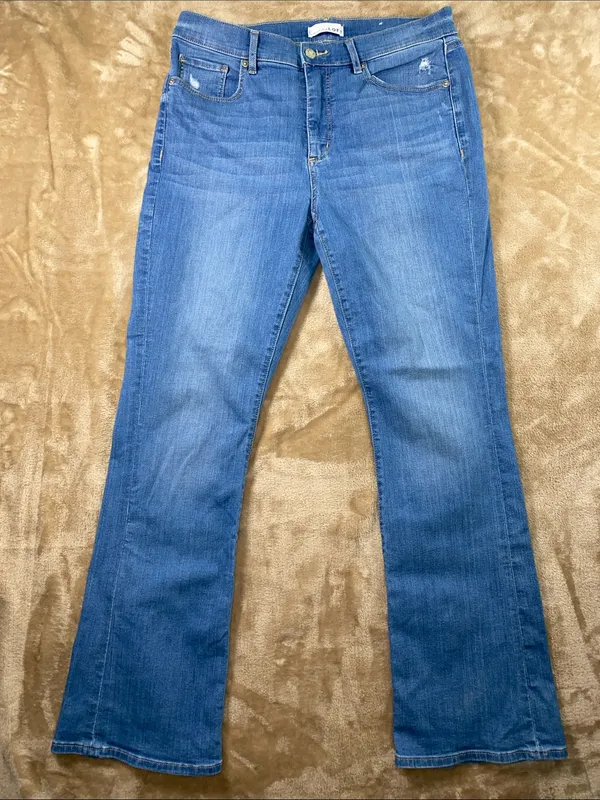 LOFT Medium Blue Flare High waist Denim Jeans - Image 3
