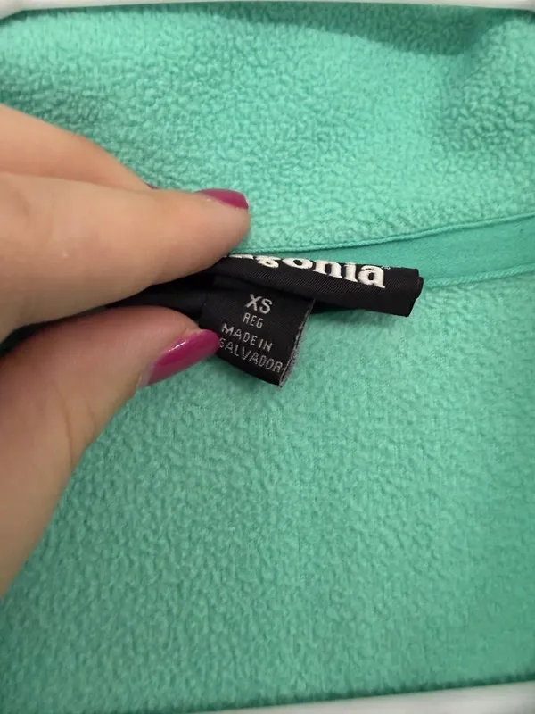 Patagonia Teal Microfleece Quarter Zip Pullover Women’s XS - Image 4