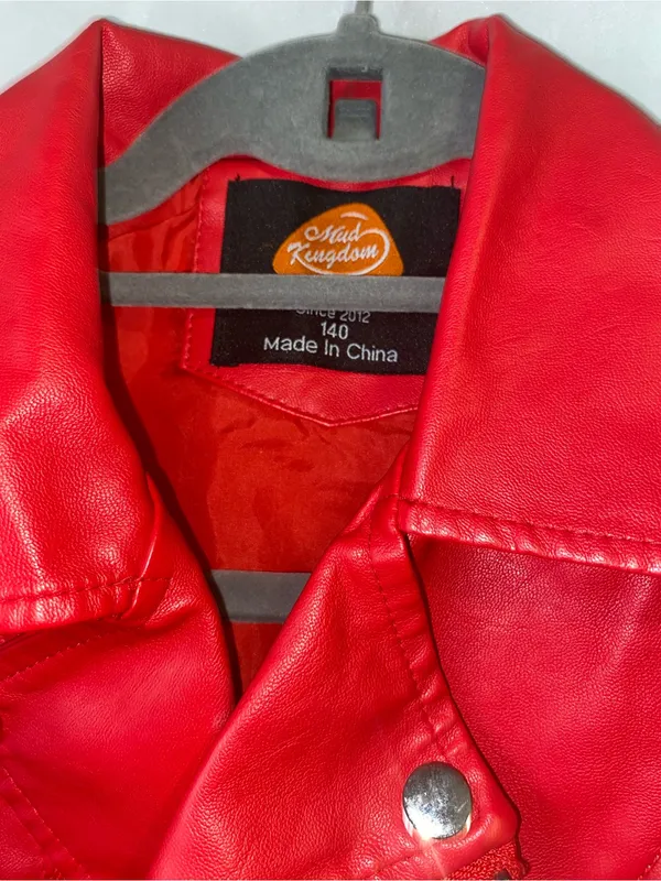 Red Faux Leather Moto Vest - Unbranded - Image 2
