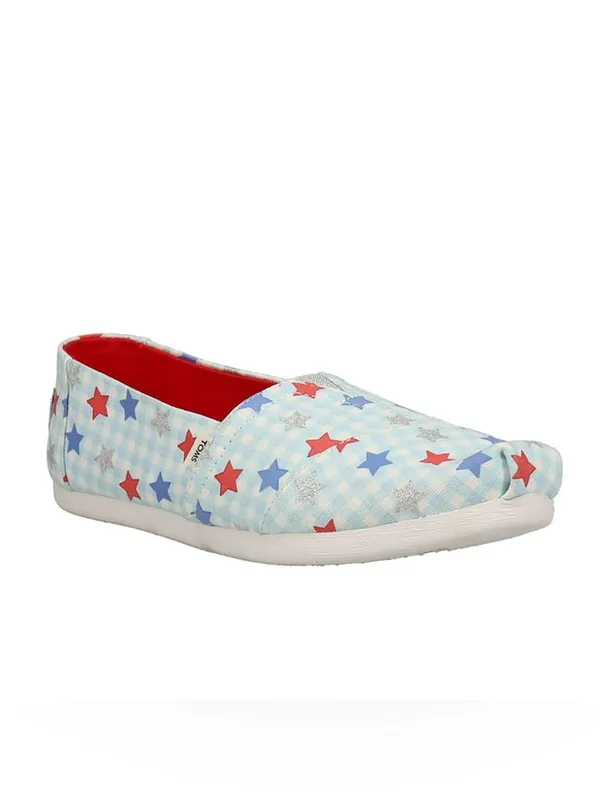 TOMS nwt 7.5 Womens Alpargata Stars Slip On Flats Casual Shoes patriotic - Image 2