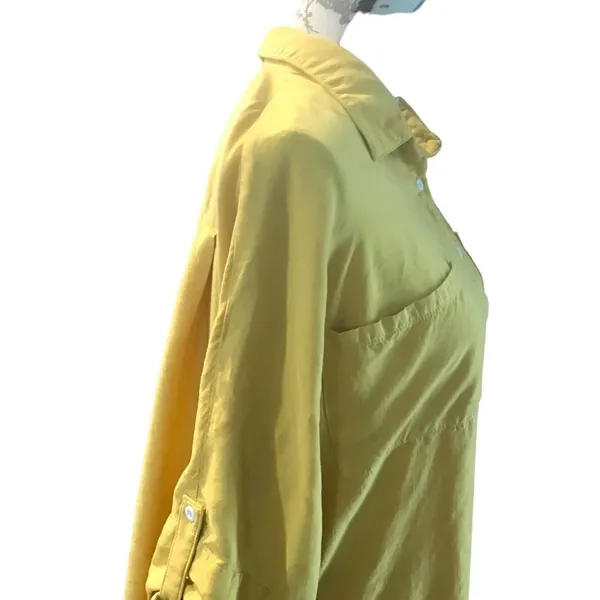Unlisted Women’s blouse yellow size medium button up - Image 4