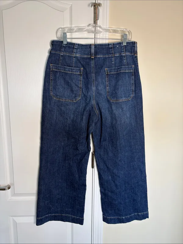 Maeve Colette High-Rise Wide-Leg Cropped Jeans - Mini Fern Wash 31 - Image 6