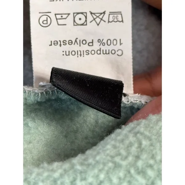 SHEIN Colorblock Hoodie Gray‎ Green Fleece Lined Sweatshirt Women's Size S - Image 7