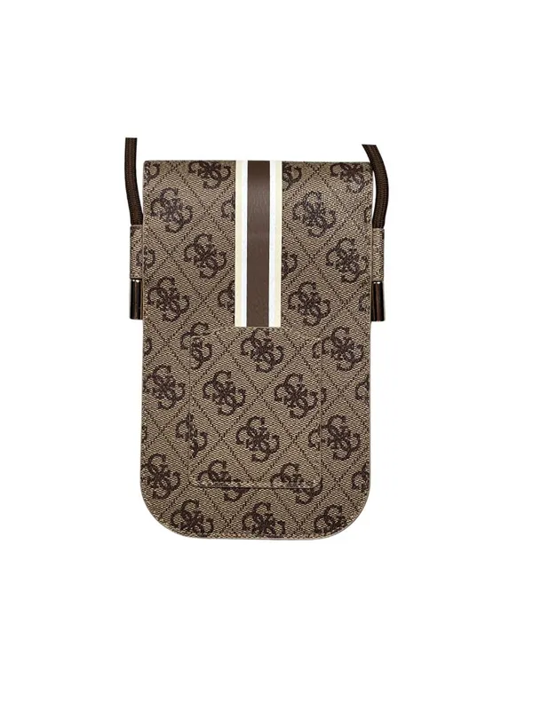 GUESS Brown Logo Phone Crossbody Bag Monogram - Image 4