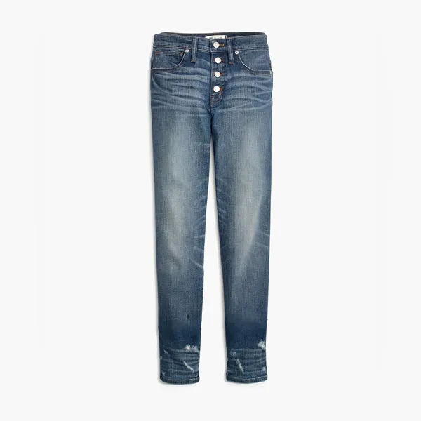 Madewell, size‎ 26, Slim Straight Jeans: Distressed Button-Front Edition - Image 2