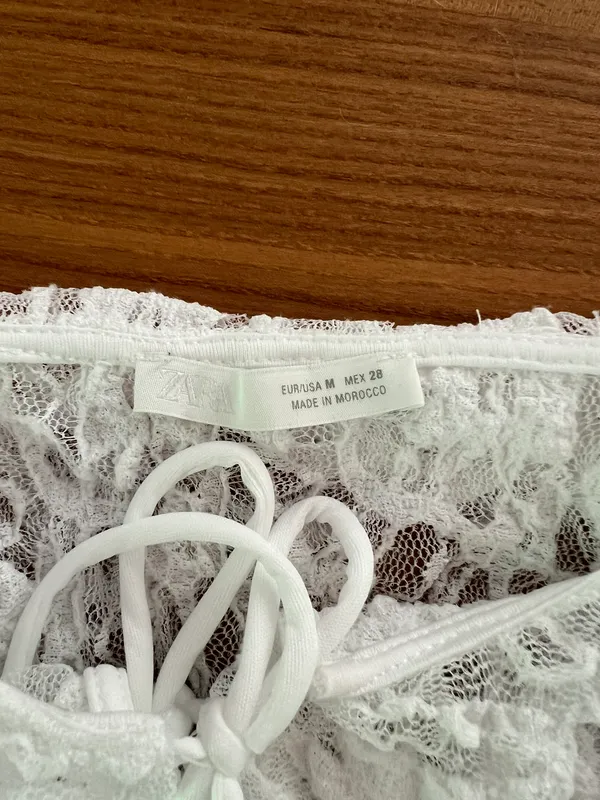 ZARA Asymmetrical Lace Top - Image 3