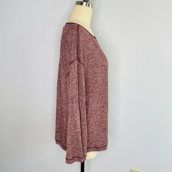 Jessica Simpson Zinfandel Ionna Ongoing Bell Sleeve Ribbed Henley Top- 2X- NWT - Image 4